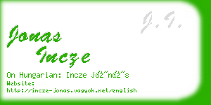 jonas incze business card